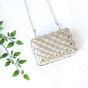 Silver Crossbody / Clutch | Metal Chain Strap